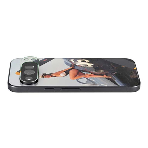 1940s Navy Pin-Up Girl On Corsair Fighter Plane Pixel 9 Pro XL Skin